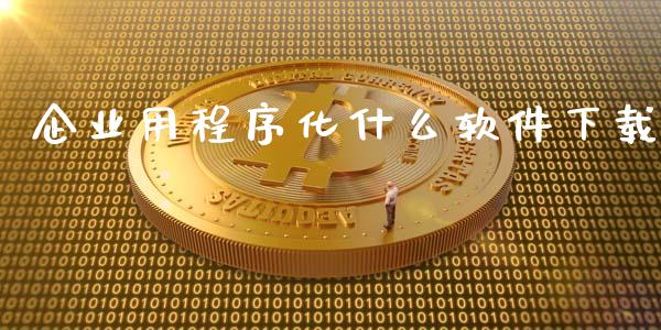 企业用程序化什么软件下载_https://wap.fcdydaikuan.com_新股数据_第1张