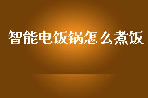 智能电饭锅怎么煮饭_https://wap.fcdydaikuan.com_期货品种_第1张