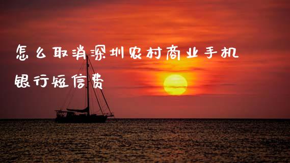 怎么取消深圳农村商业手机银行短信费_https://wap.fcdydaikuan.com_理财顾问_第1张