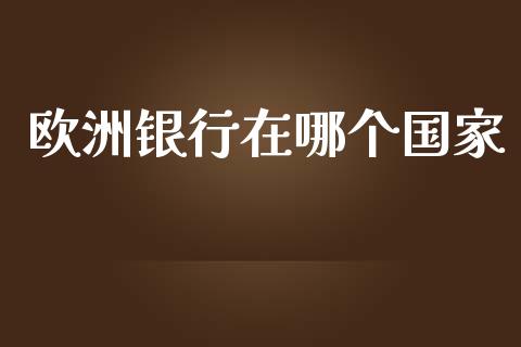 欧洲银行在哪个国家_https://wap.fcdydaikuan.com_理财顾问_第1张