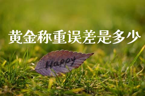 黄金称重误差是多少_https://wap.fcdydaikuan.com_金融机构_第1张