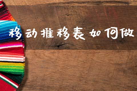 移动推移表如何做_https://wap.fcdydaikuan.com_期货品种_第1张