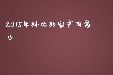 2015年科比的家产有多少_https://wap.fcdydaikuan.com_金融机构_第1张