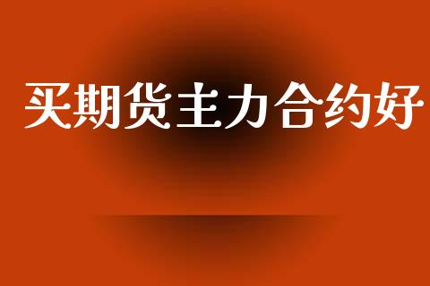 买期货主力合约好_https://wap.fcdydaikuan.com_期货品种_第1张