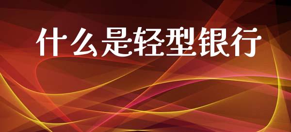什么是轻型银行_https://wap.fcdydaikuan.com_新股数据_第1张