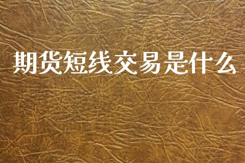 期货短线交易是什么_https://wap.fcdydaikuan.com_期货品种_第1张