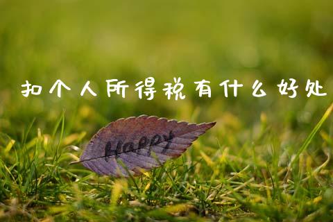 扣个人所得税有什么好处_https://wap.fcdydaikuan.com_新股数据_第1张