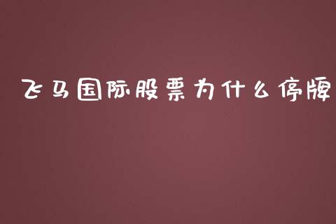 飞马国际股票为什么停牌_https://wap.fcdydaikuan.com_新股数据_第1张