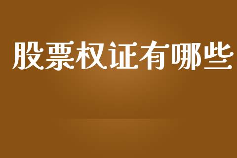股票权证有哪些_https://wap.fcdydaikuan.com_期货品种_第1张
