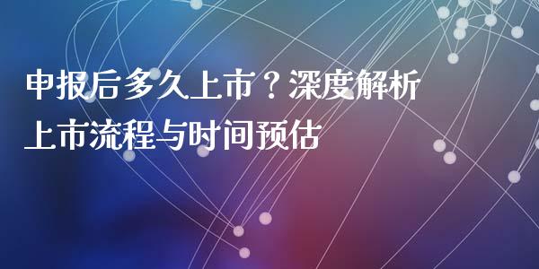 申报后多久上市？深度解析上市流程与时间预估_https://wap.fcdydaikuan.com_理财顾问_第1张
