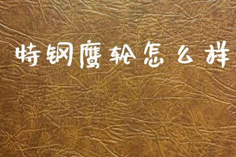 特钢鹰轮怎么样_https://wap.fcdydaikuan.com_金融机构_第1张