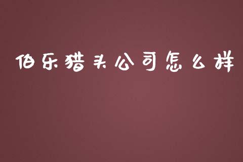 伯乐猎头公司怎么样_https://wap.fcdydaikuan.com_新股数据_第1张