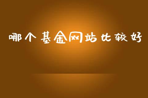 哪个基金网站比较好_https://wap.fcdydaikuan.com_国际投资_第1张