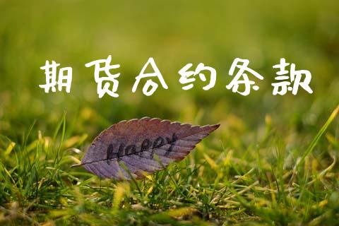 期货合约条款_https://wap.fcdydaikuan.com_国际投资_第1张