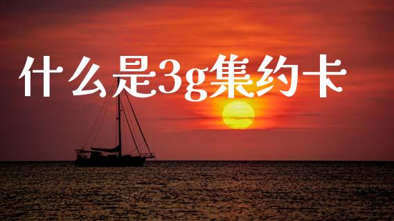 什么是3g集约卡_https://wap.fcdydaikuan.com_新股数据_第1张
