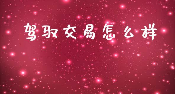驾驭交易怎么样_https://wap.fcdydaikuan.com_金融机构_第1张
