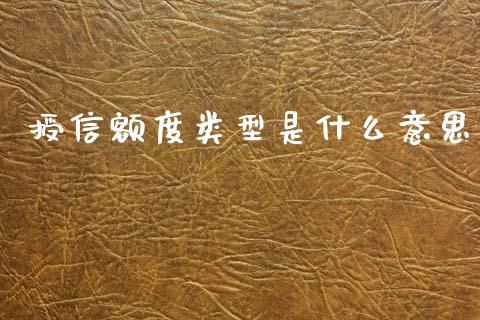 授信额度类型是什么意思_https://wap.fcdydaikuan.com_新股数据_第1张