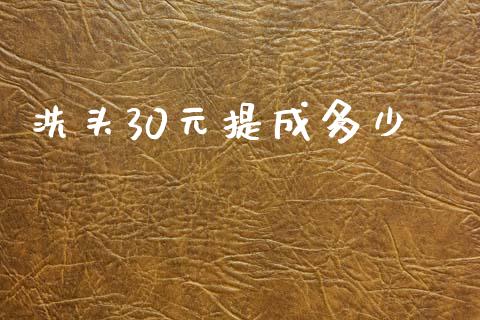 洗头30元提成多少_https://wap.fcdydaikuan.com_新股数据_第1张