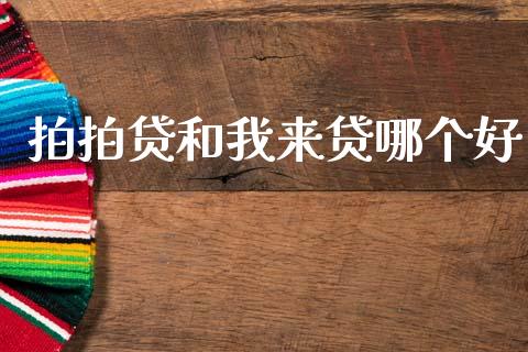 拍拍贷和我来贷哪个好_https://wap.fcdydaikuan.com_投资策略_第1张