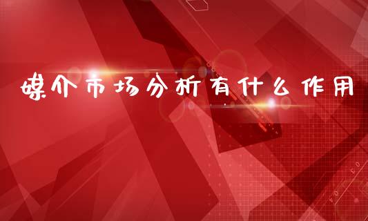 媒介市场分析有什么作用_https://wap.fcdydaikuan.com_金融机构_第1张