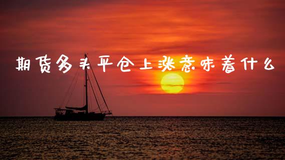 期货多头平仓上涨意味着什么_https://wap.fcdydaikuan.com_新股数据_第1张