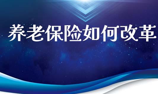 养老保险如何改革_https://wap.fcdydaikuan.com_金融机构_第1张