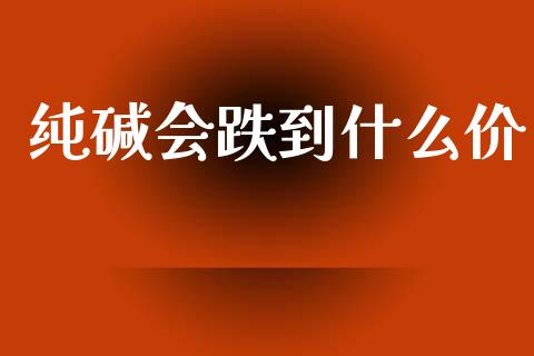 纯碱会跌到什么价_https://wap.fcdydaikuan.com_新股数据_第1张