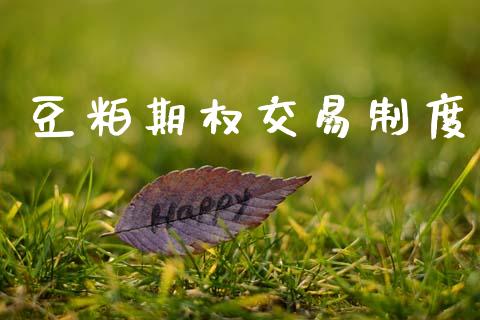 豆粕期权交易制度_https://wap.fcdydaikuan.com_国际投资_第1张