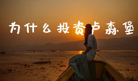 为什么投资卢森堡_https://wap.fcdydaikuan.com_金融机构_第1张