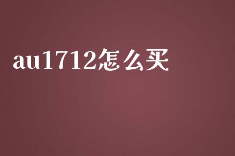 au1712怎么买_https://wap.fcdydaikuan.com_理财顾问_第1张