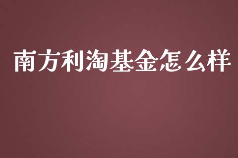 南方利淘基金怎么样_https://wap.fcdydaikuan.com_国际投资_第1张