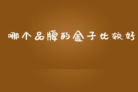 哪个品牌的金子比较好_https://wap.fcdydaikuan.com_金融机构_第1张