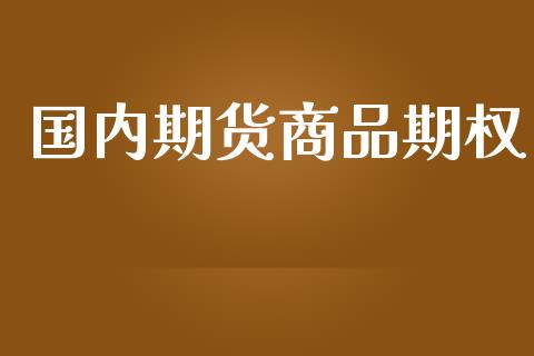 国内期货商品期权_https://wap.fcdydaikuan.com_期货品种_第1张