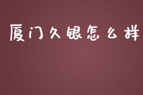 厦门久银怎么样_https://wap.fcdydaikuan.com_金融机构_第1张