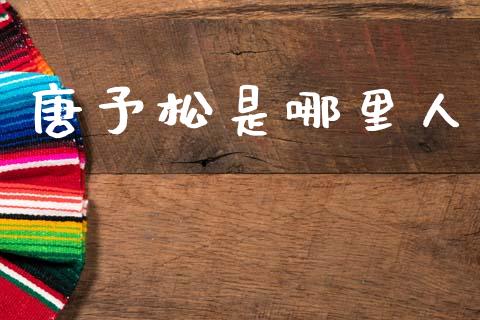 唐予松是哪里人_https://wap.fcdydaikuan.com_国际投资_第1张