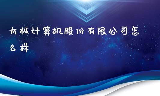 太极计算机股份有限公司怎么样_https://wap.fcdydaikuan.com_期货品种_第1张