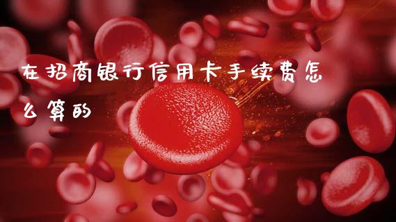 在招商银行信用卡手续费怎么算的_https://wap.fcdydaikuan.com_国际投资_第1张
