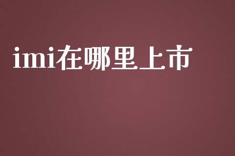 imi在哪里上市_https://wap.fcdydaikuan.com_金融机构_第1张