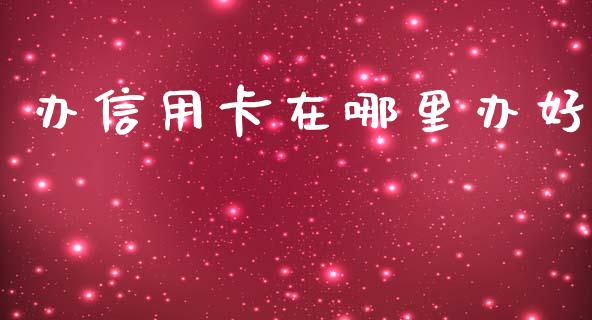 办信用卡在哪里办好_https://wap.fcdydaikuan.com_理财顾问_第1张