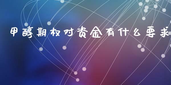 甲醇期权对资金有什么要求_https://wap.fcdydaikuan.com_理财顾问_第1张