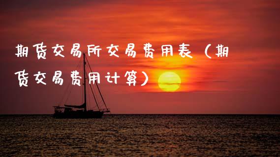 期货交易所交易费用表（期货交易费用计算）_https://wap.fcdydaikuan.com_国际投资_第1张