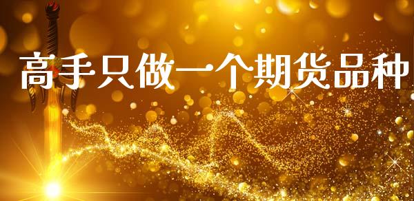 高手只做一个期货品种_https://wap.fcdydaikuan.com_理财顾问_第1张