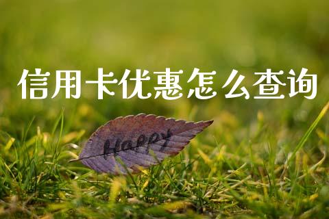 信用卡优惠怎么查询_https://wap.fcdydaikuan.com_国际投资_第1张