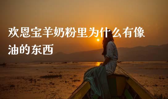欢恩宝羊奶粉里为什么有像油的东西_https://wap.fcdydaikuan.com_期货品种_第1张