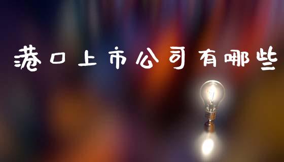 港口上市公司有哪些_https://wap.fcdydaikuan.com_期货品种_第1张