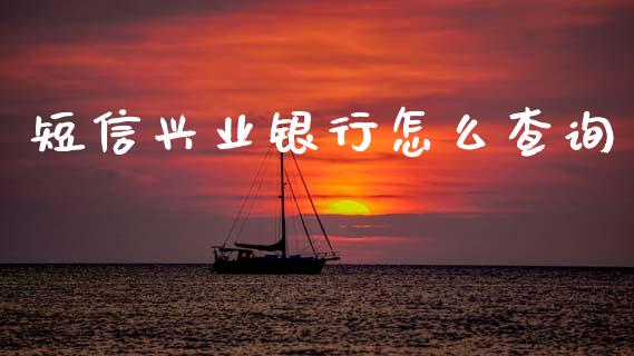 短信兴业银行怎么查询_https://wap.fcdydaikuan.com_理财顾问_第1张