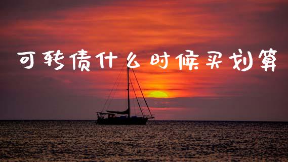 可转债什么时候买划算_https://wap.fcdydaikuan.com_国际投资_第1张
