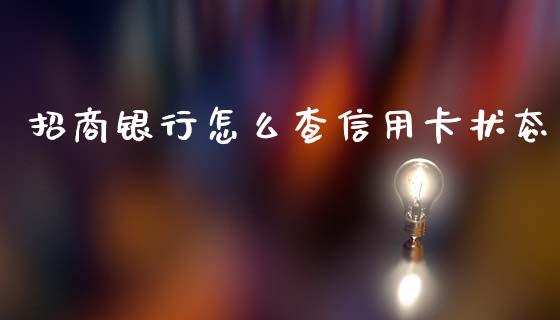 招商银行怎么查信用卡状态_https://wap.fcdydaikuan.com_国际投资_第1张