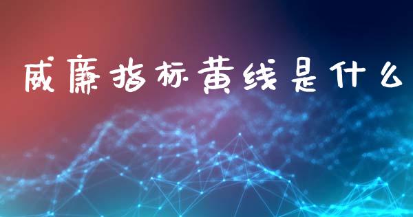 威廉指标黄线是什么_https://wap.fcdydaikuan.com_新股数据_第1张