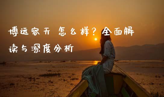 博远容天 怎么样？全面解读与深度分析_https://wap.fcdydaikuan.com_金融机构_第1张
